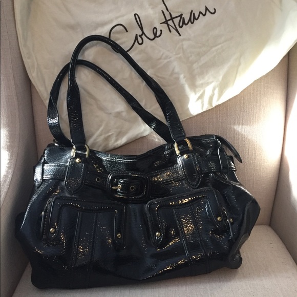 Cole Haan Handbags - Cole Haan Black Patent Leather Purse
